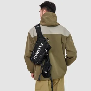 Detailed back view of a lightweight water-repellent outdoor sports running vest backpack