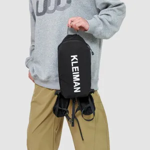 Detail view of a lightweight water-repellent running vest bag for outdoor sports