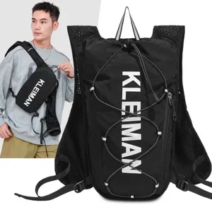 KLEIMAN Lightweight Water Resistant Running Vest Pack Outdoor Marathon Trail Running Cycling Hiking Reflective Backpack Women Men