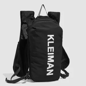 Black lightweight water-repellent hydration vest for marathon running and outdoor cycling