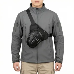 Waterproof Tactical Motorcycle Leg Bag Oxford Fabric Carbon Fiber Hard Shell Waist Bag Multi-Functional Riding Bag