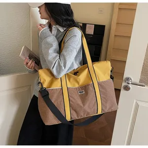 Grand sac de voyage capacité sport fitness yoga toile weekender sac fourre-tout