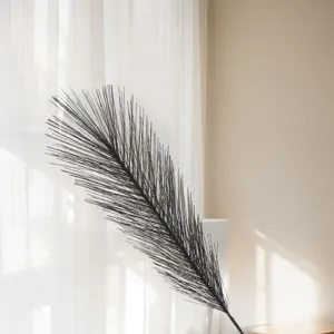 Black artificial reed flower feather floral decor for home wedding party showcase display.