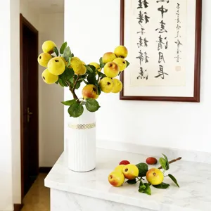 High-quality realistic artificial apple fruit branches for luxury home and holiday decoration