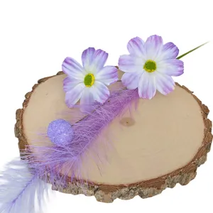 Artificial Purple Cosmos Flowers Silk Fake Floral Home Decor Table Centerpiece Set