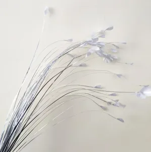 Elegant 40-kops kunstmatig pauwengras met zilveren stengels voor bruiloftsdecor