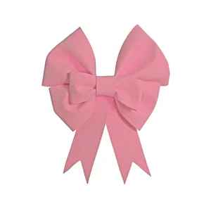 Pink EVA foam bow decoration for Christmas tree, multi-layer large bow wall hanging gift.