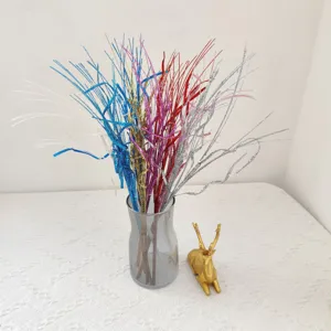 Branches décoratives de 43 cm à paillettes colorées pour sapin de Noël et déco