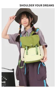 Stylish casual backpack with large capacity, perfect for daily commute, outdoor, and travel.