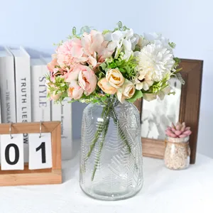 Kunstbloemen boeket, bruidsboeket voor huwelijk, huisdecoratie fotografie props.