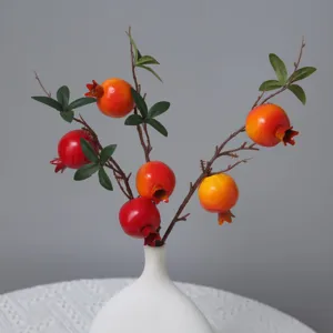 Rametto di melograno artificiale frutta finta pianta decorazione per casa festa matrimonio