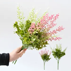 Ramo artificial de eucalipto y lavanda para la decoración de interiores del hogar