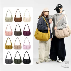 Waterproof Nylon Crossbody Bag Large Capacity Dumpling Shoulder Bag Underarm Handbag For Women Men Daily Commute