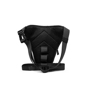 Black tactical motorcycle leg bag waterproof rider drop waist drop bag for men outdoor sport
