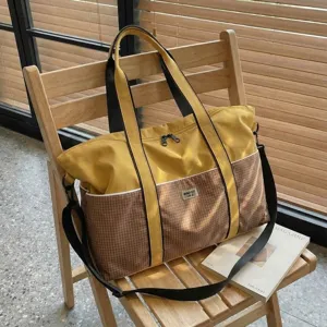 Grand sac de voyage de sport, sac de fitness et yoga décontracté avec bandoulière.