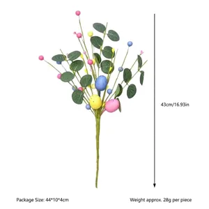 Easter egg berry spray with eucalyptus leaves for DIY festival home holiday decoration