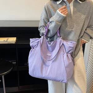 Waterproof Large Capacity Nylon Travel Bag Women Casual Shoulder Bag Tote Bag For Vacation Commuting Weekend Trip Shopping