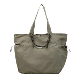 Large capacity waterproof olive green tote bag for travel and daily commuting shoulder bag