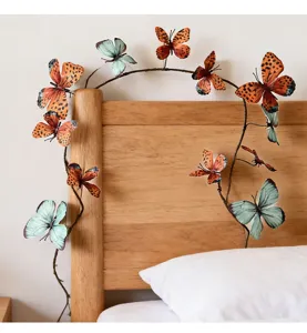 Guirlanda de mariposas artificial rama para la decoración de cabecera de cama dormitorio