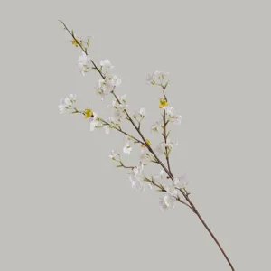 Ramo di fiori di ciliegio artificiale finti per decorazione soggiorno moderno e matrimonio.