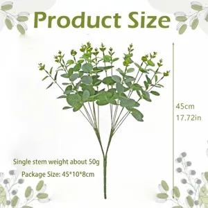 Künstliches Eukalyptus-Bündel für die Innendekoration, 45 cm hohe Kunstpflanze