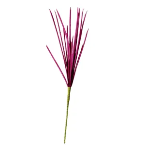 Artificial magenta PE onion grass bundle for home and commercial landscape decoration