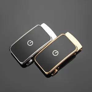 Detail luxuriöser 3,5 cm Zinklegierung Herren Gürtelschnallen in Gold und Silber Optik