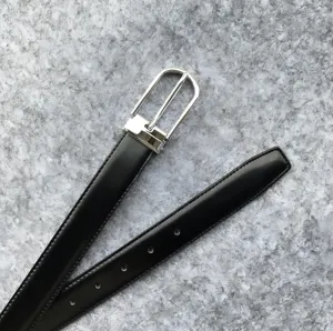 Men's Genuine Leather Belt Alloy Pin Buckle Textured Second Layer Cowhide Waistband For Casual Jeans Fashion Accessories