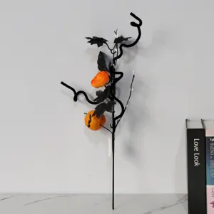 Halloween zwarte pompoen kunstmatige tak eng feest voor thuis decoratie bloem
