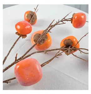 Finto ramo di cachi fiore artificiale pianta decorativa per la decorazione della casa