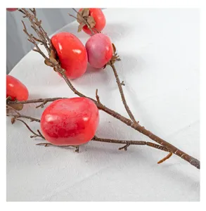 Ramoscello di persimono artificiale finto fiore di frutta decorazione tavola Capodanno