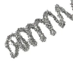 Sparkling silver glitter spiral branch decoration ideal for festive Christmas ornaments