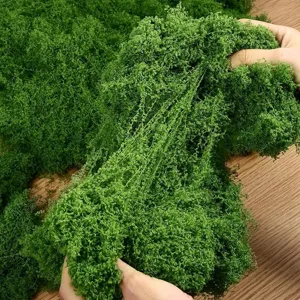 Vibrant artificial green moss turf for micro landscape and realistic bonsai garden decor