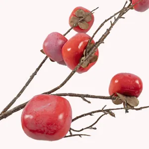 Rami di frutta di cachi artificiali fiore finto casa soggiorno decorazione capodanno tavolo