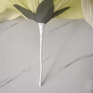 Giant artificial flower stem detail close up wedding decor prop peony rose fake flower part