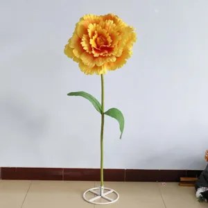 Giant artificial flower for wedding decoration, large peony rose floor arrangement prop.