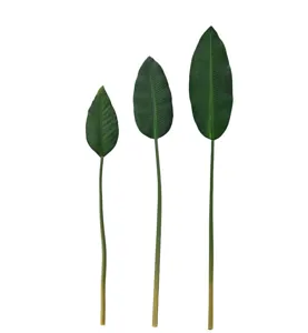 Artificial banana leaves tropical plant stems fake green leaves home decor photography props