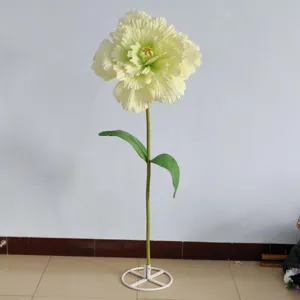 Giant artificial peony flower prop tall stem wedding party decor backdrop display.