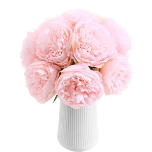 Artificial Silk Ranunculus Flower Bouquet European Style Peony Floral Arrangement for Home Wedding Party Decor