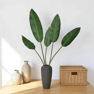 Artificial banana leaf plant fake green leaves for home decoration and photography props.