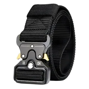 Cinturón Táctico para Hombre Correa de Nailon Resistente Cinturón de Trabajo Con Hebilla de Aleación de Liberación Rápida Estilo Cobra para Exterior
