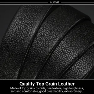 Sangle de ceinture en cuir de vachette de qualité supérieure pour homme, 3,5 cm