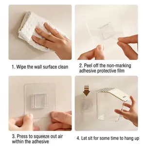 Step-by-step installation guide for transparent wall-mounted flip-top kitchen storage box