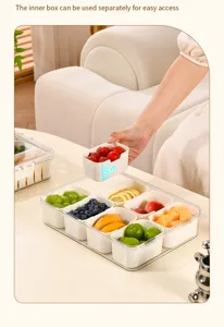 Removable inner compartments of the fruit storage box for easy access and cleaning