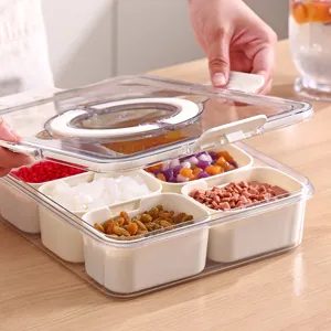 Boîte hermétique de conservation avec 6 compartiments amovibles pour frigo