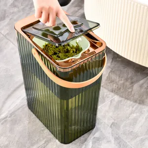 Luxuriöser tragbarer Teereste-Eimer mit geriffeltem Gehäuse und einem Trennsieb.
