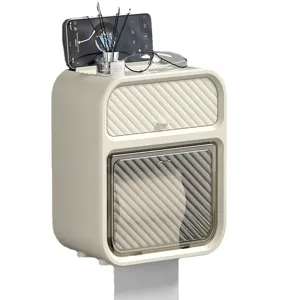 Lussuoso porta fazzoletti da parete per bagno con ripiano e supporto per cellulare