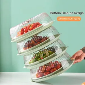 Stackable multi-layer food covers for dining table dustproof storage and protection