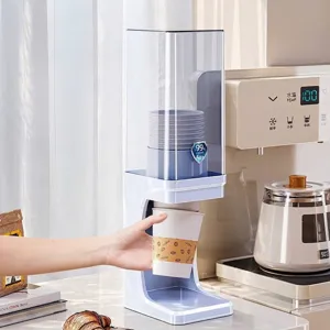 Modern automatic disposable cup dispenser for wall-mounted or desktop storage rack