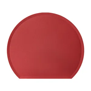 Red D-shaped semicircular plastic cutting board with double-sided antibacterial surface